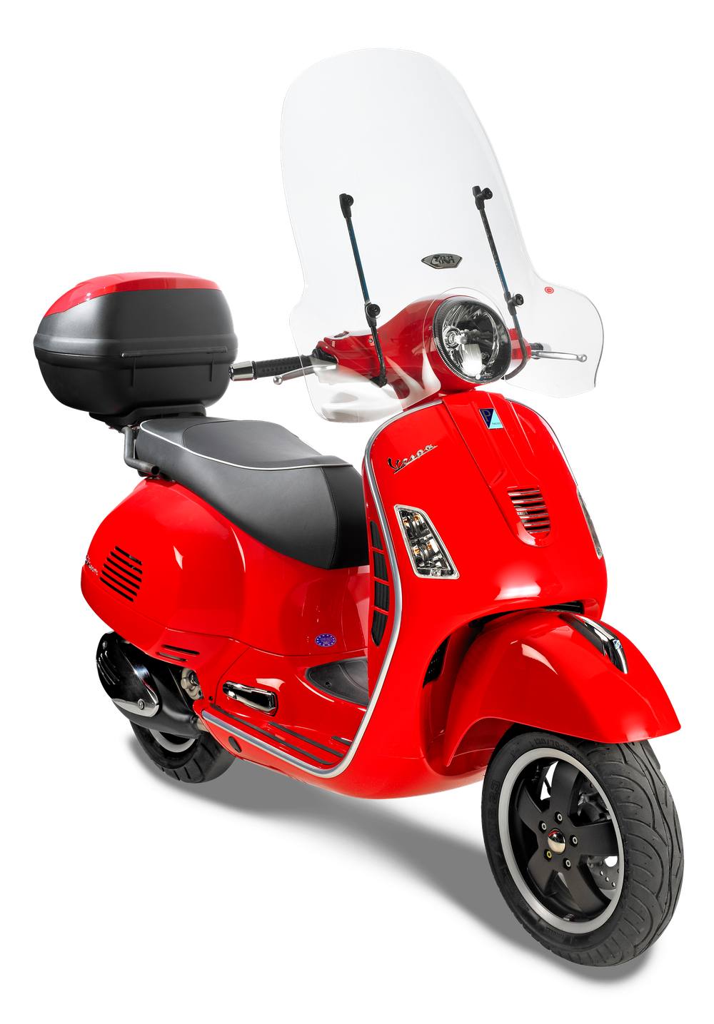 Vetro GIVI 104A montato con A104A su Piaggio Vespa GTS 125 Super (08)