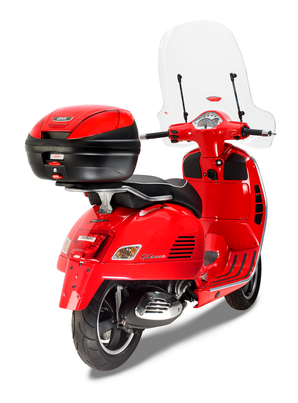 Vetro GIVI 104A montato con A104A su Piaggio Vespa GTS 300 Super (08)