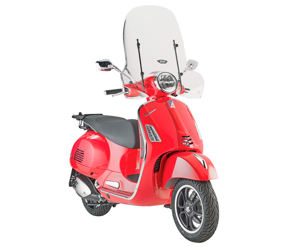 Parabrezza windscreen 002 mounted-on givi GIVI 104A montato su Piaggio Vespa GTS 310 (25)