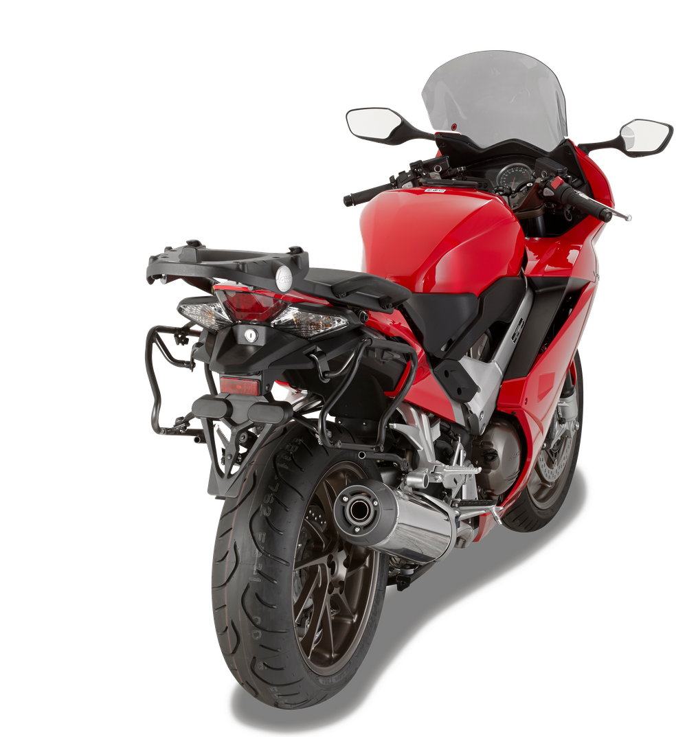 Attacco GIVI 1132FZ montato con PLXR1132 su Honda VFR 800 F (14)