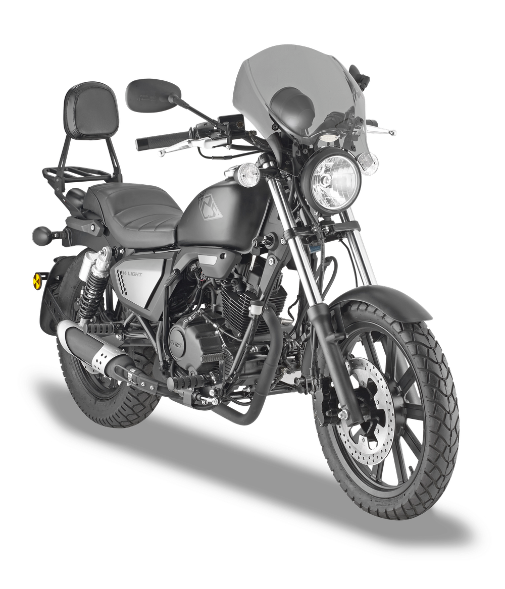 Vetro GIVI 140S montato con AL9105A su Keeway K-Light 125 (20)