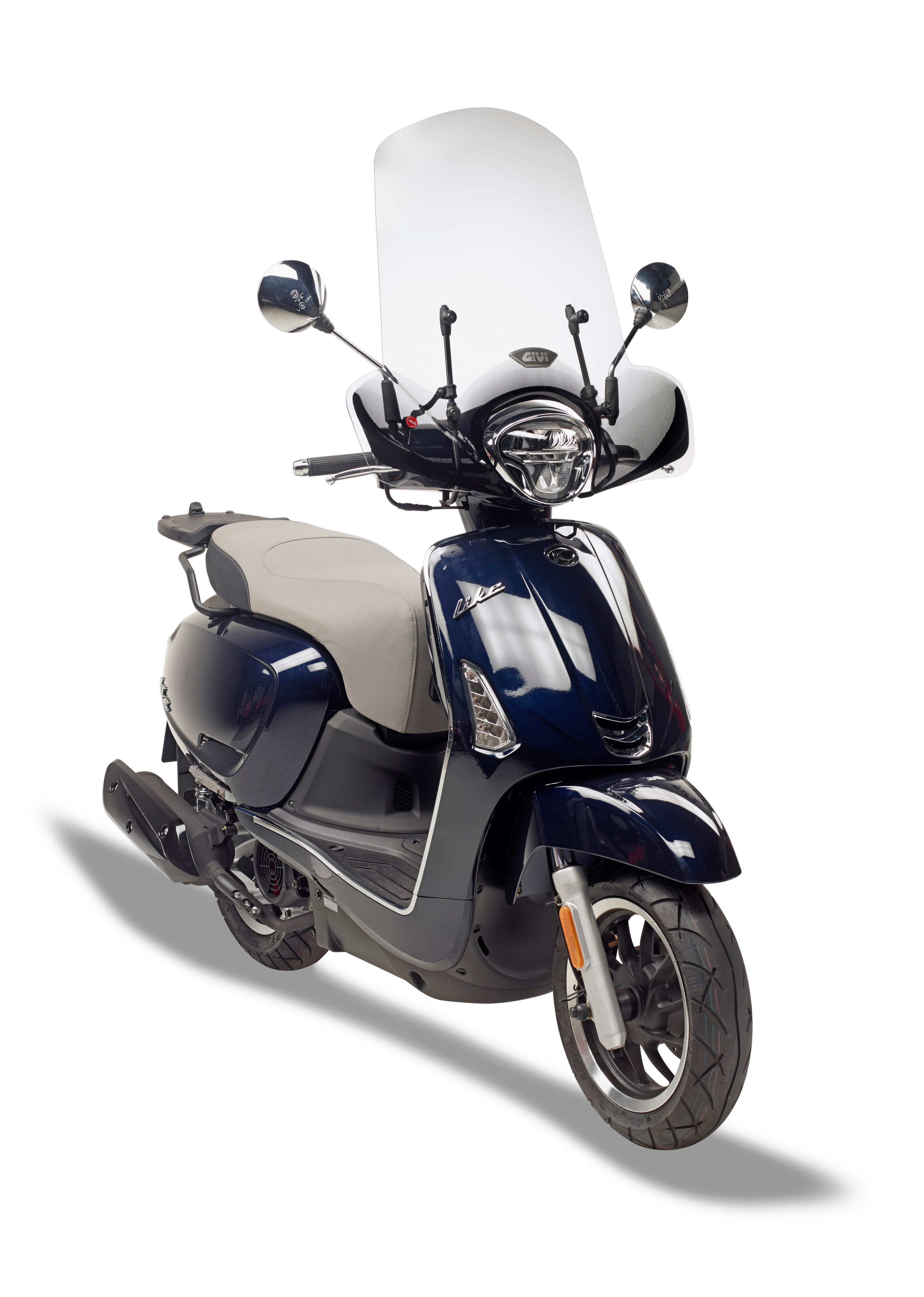 6109A screen GIVI mounted on Kymco Like 125 (17)