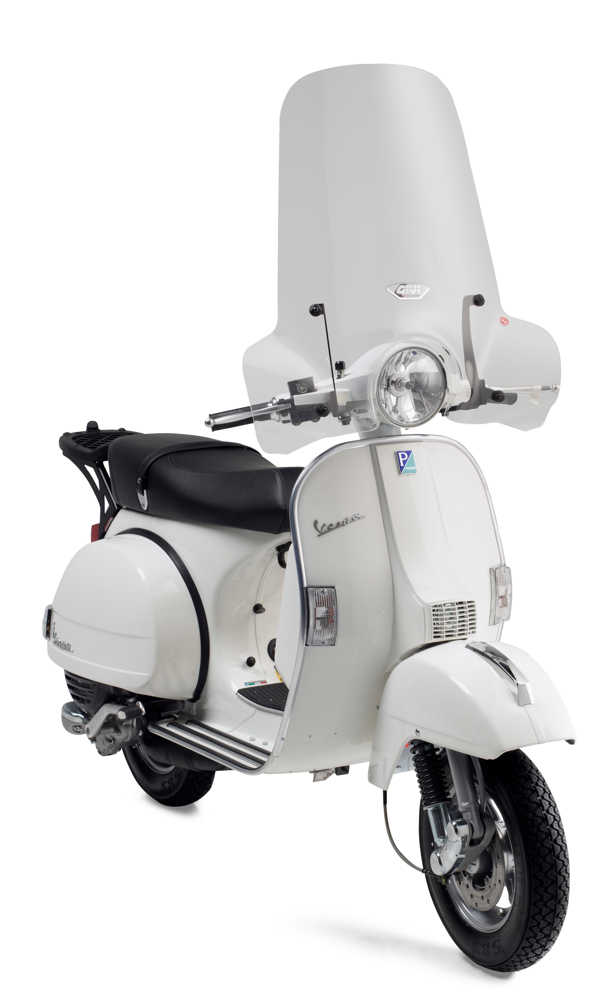 Vetro GIVI 642A montato con A5603A su Piaggio Vespa PX 150 (11)