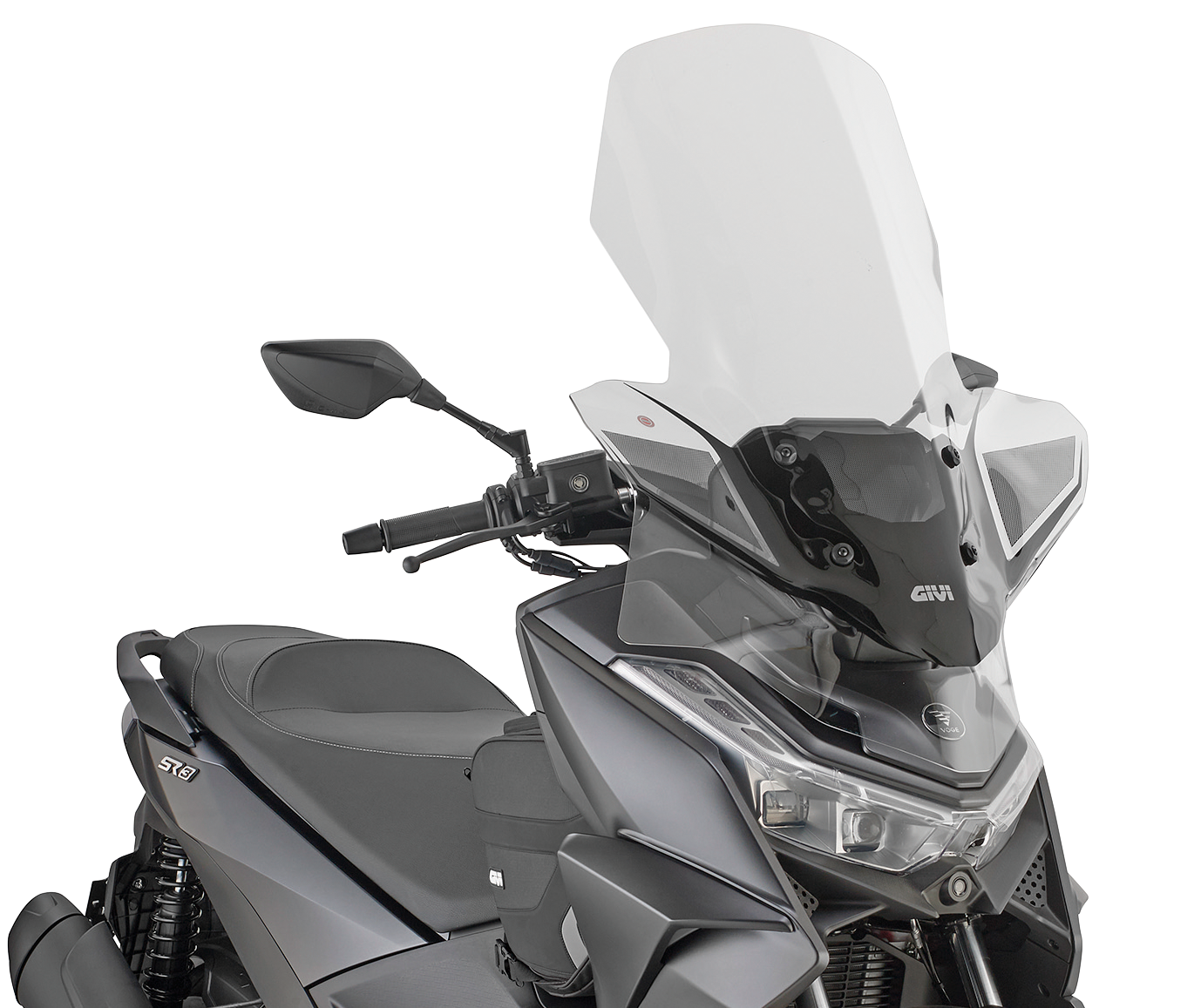 Parabrezza windscreen screen mounted-on givi GIVI 9263DT montato su Voge SR3 250 (24)