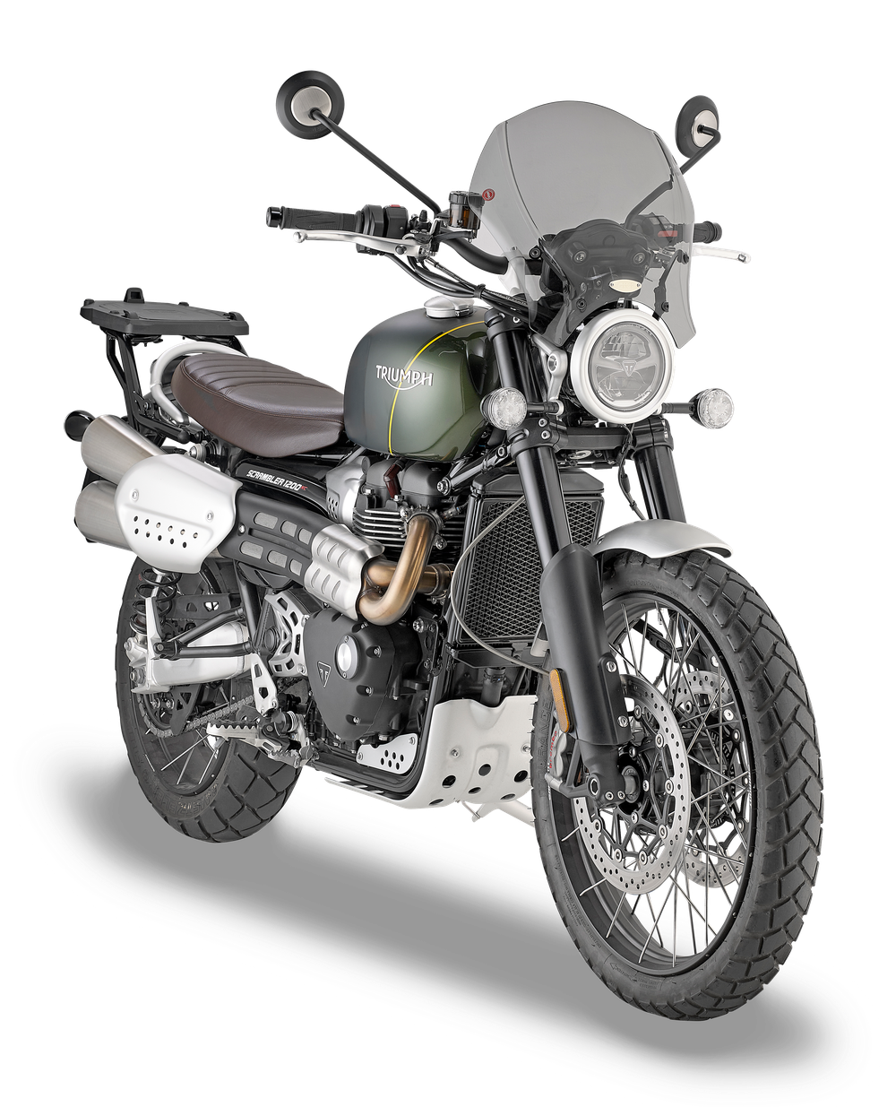 Attacco Specifico GIVI AL6416S montato con 140S su Triumph Scrambler 1200 (19)