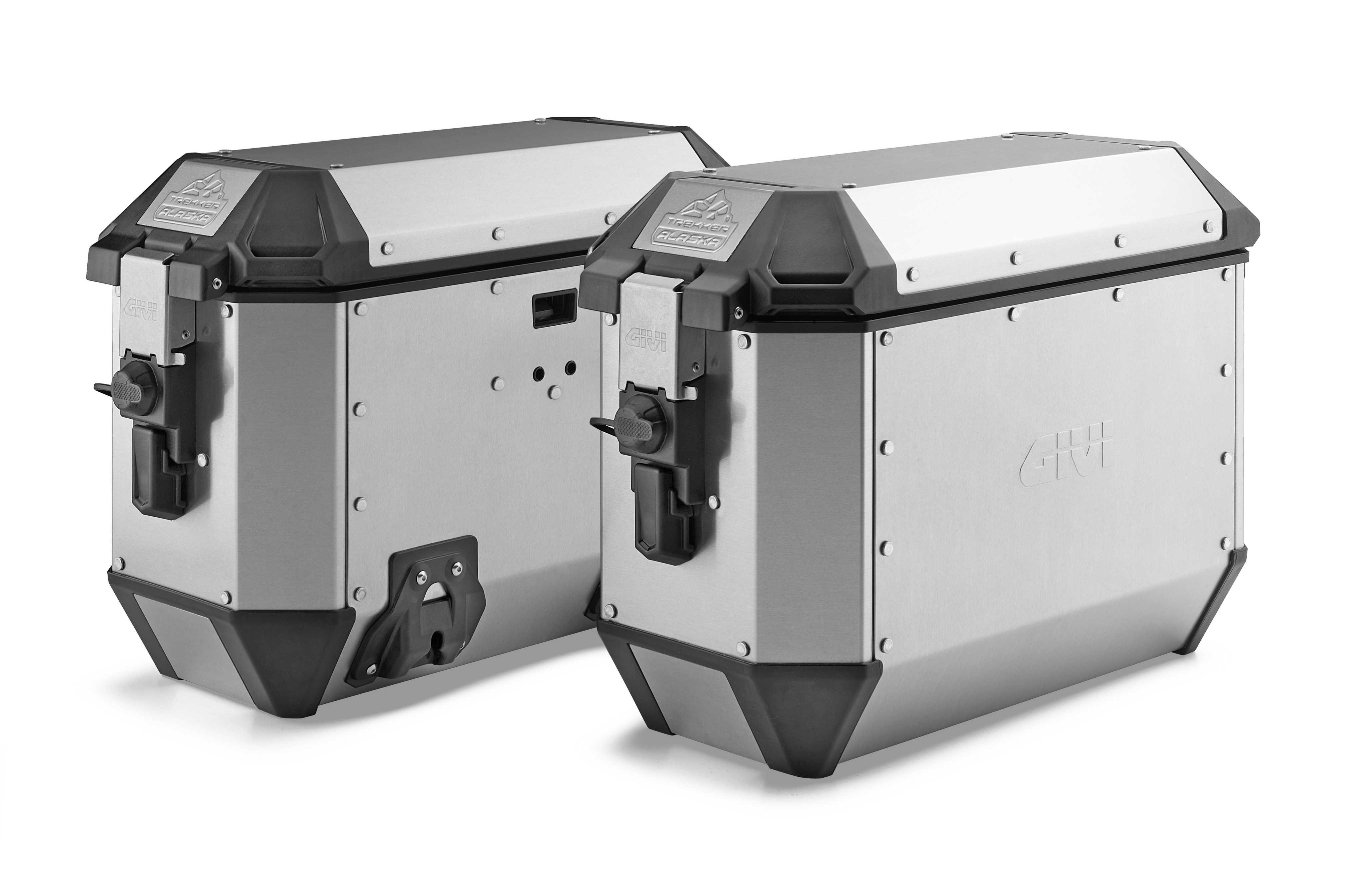 ALA36APACK2 Coppia di valigie laterali MONOKEY® Trekker Alaska in alluminio naturale - Valigie & Bauletti Monokey® System ALA36APACK2 