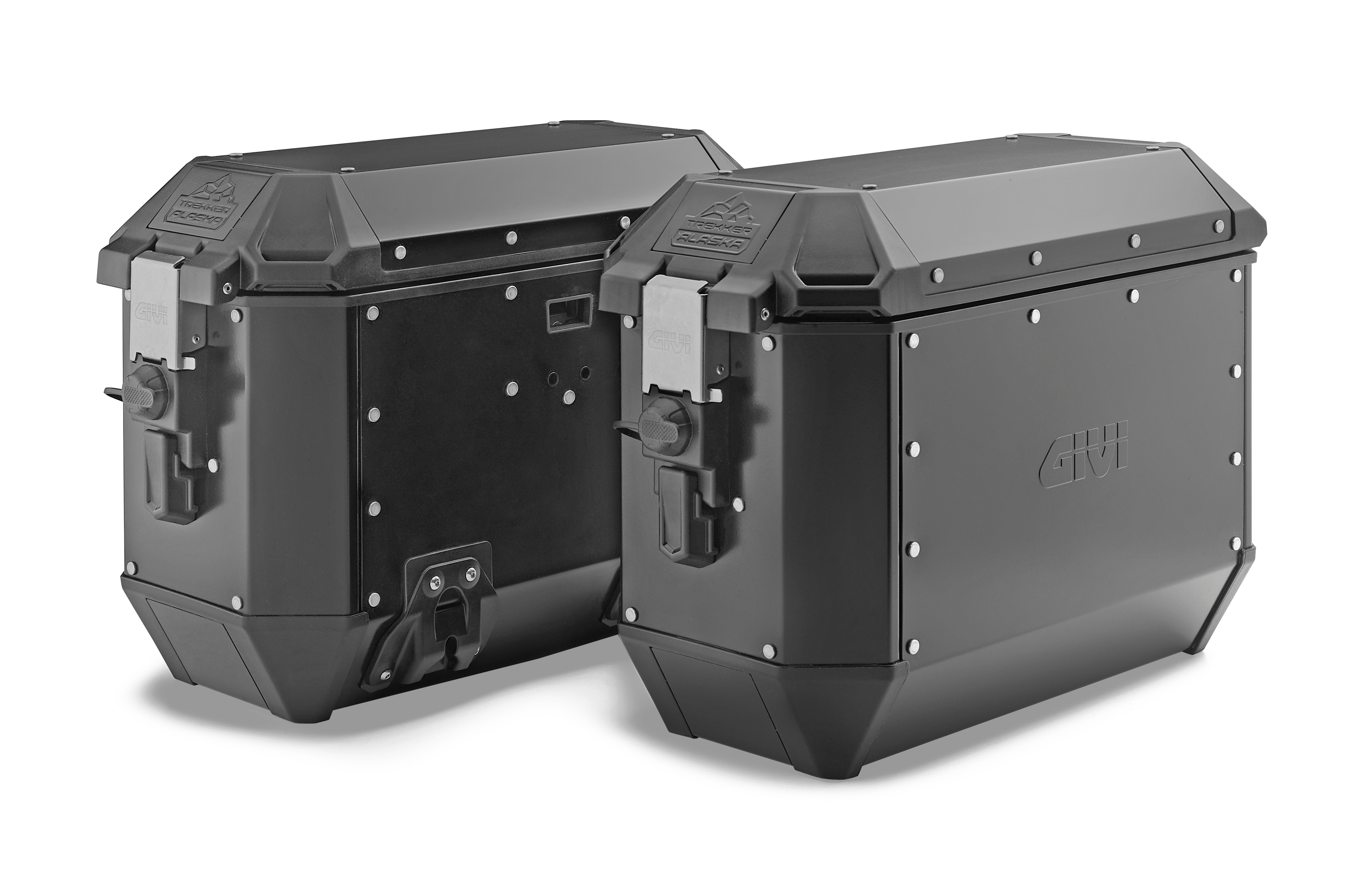 ALA36BPACK2 oppia di valigie laterali MONOKEY® Trekker Alaska in alluminio verniciato nero - Valigie & Bauletti Monokey® System ALA36BPACK2 