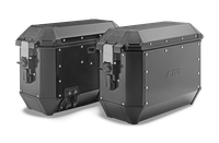ALA36BPACK2 oppia di valigie laterali MONOKEY® Trekker Alaska in alluminio verniciato nero - Valigie & Bauletti Monokey® System ALA36BPACK2 