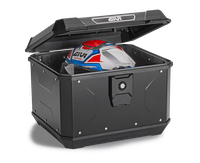 ALP44B2 top-case ALPINA black line aperto con casco GIVI