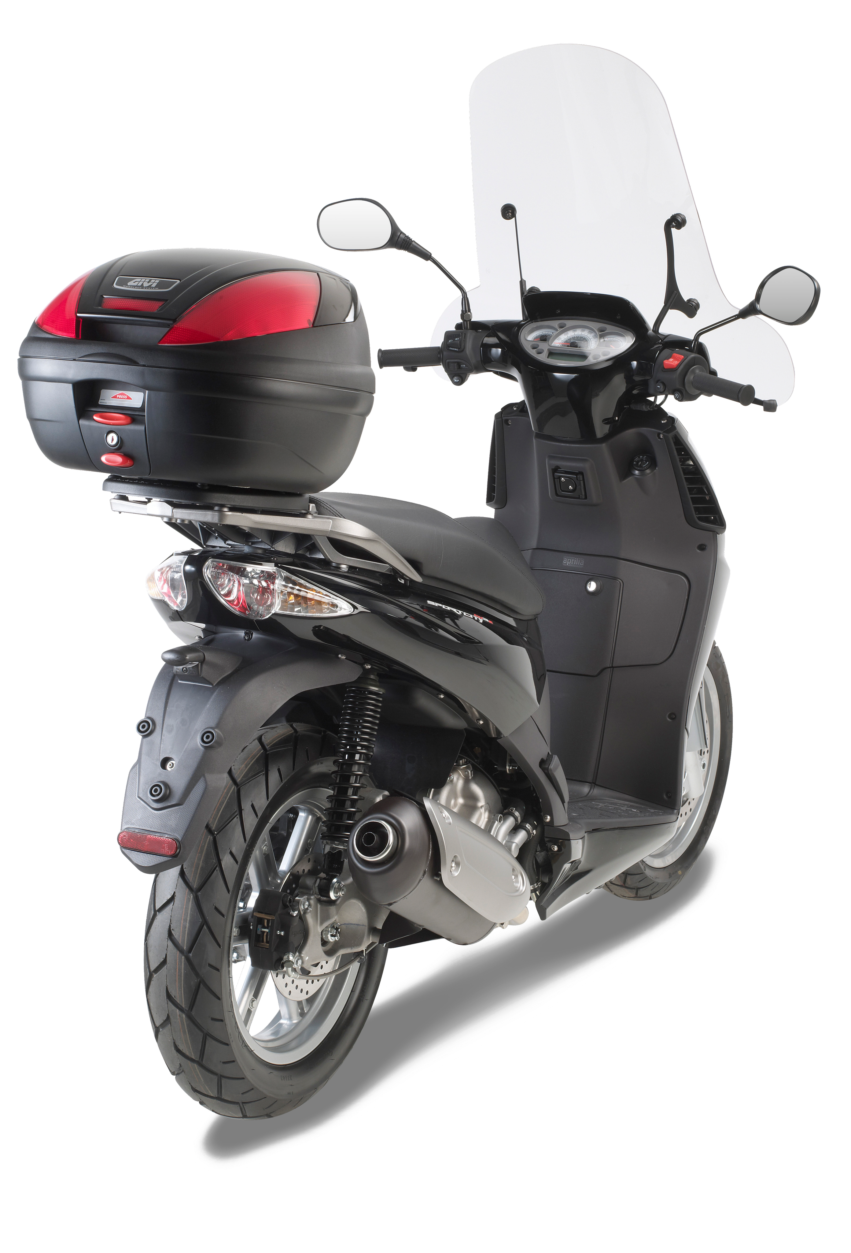 Allestimento GIVI su Aprilia Sportcity Cube 300 (08) lato