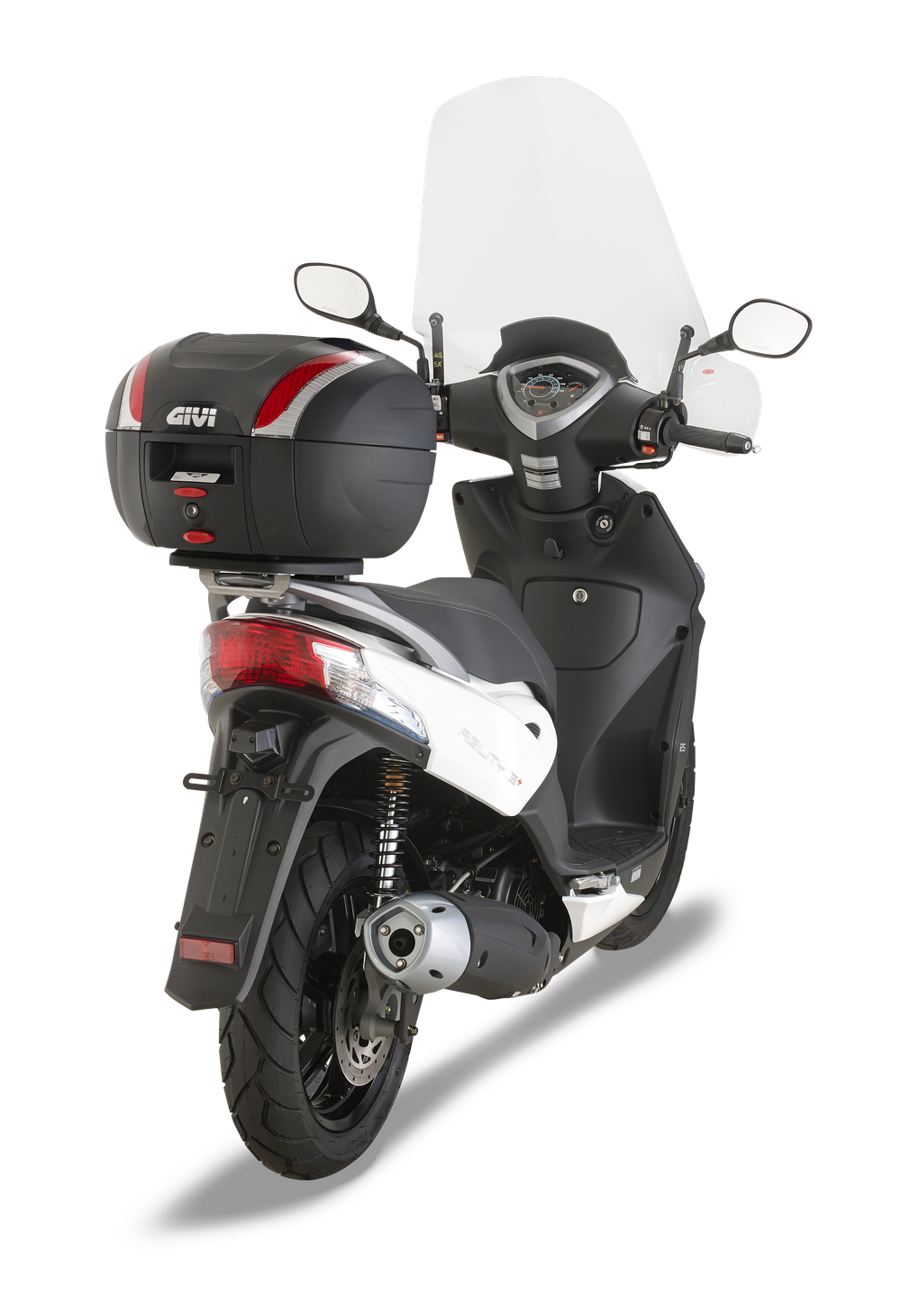 Bauletto GIVI B33 montato con SR6106 su Kymco Agility 150 R16+ (14)