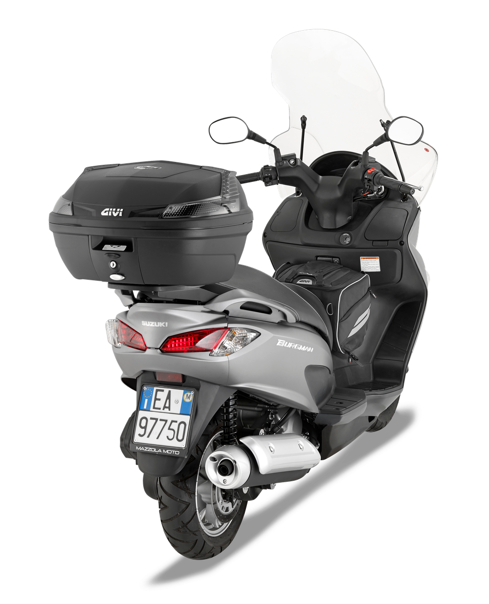 Bauletto GIVI B37 montato con SR3106 su Suzuki Burgman 125 ABS (14)