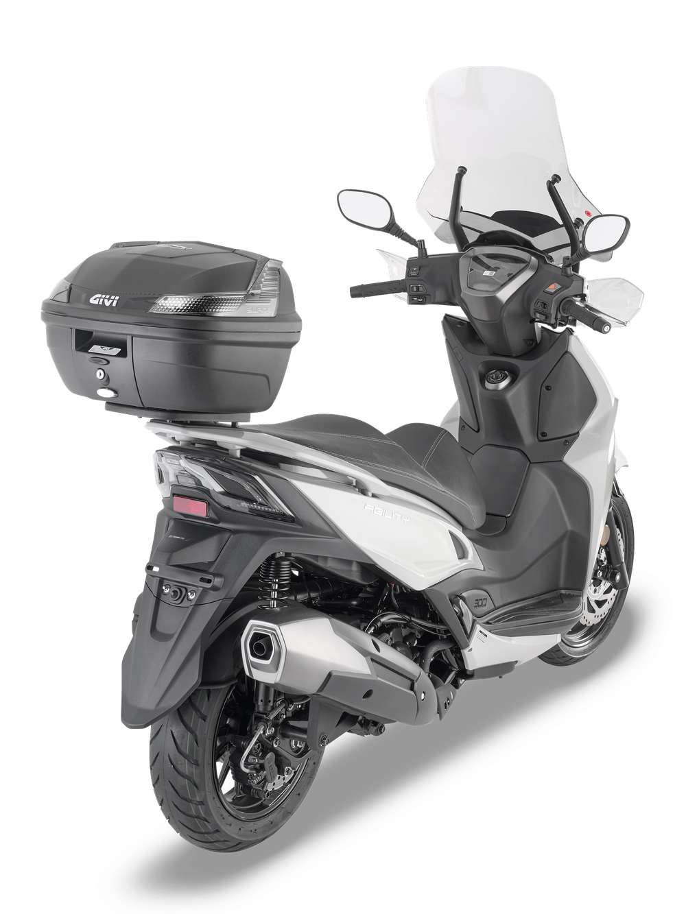 Bauletto GIVI B37NT montato con SR6114 su Kymco Agility 300 R16 (19)