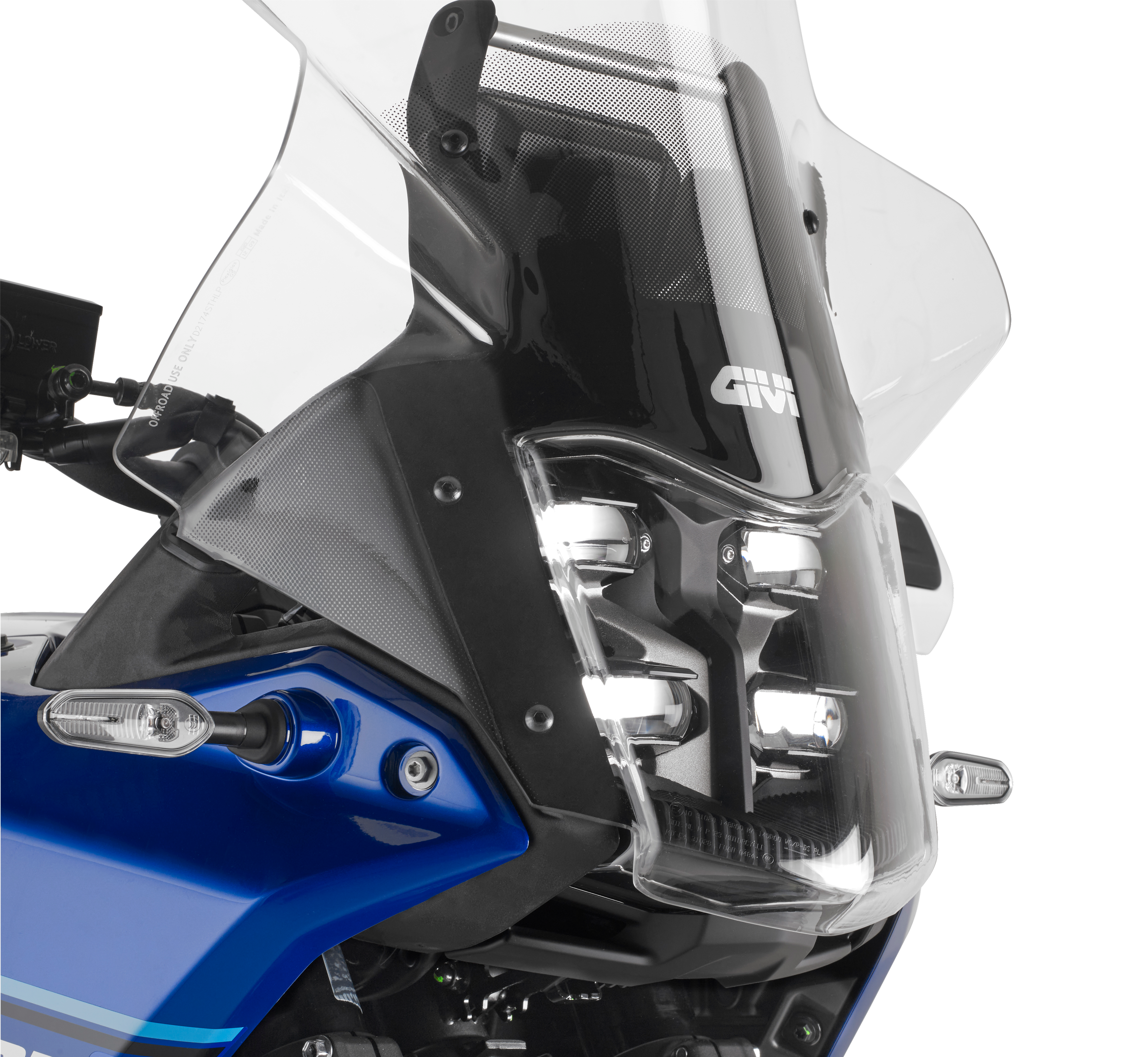 D2174STHLP dettaglio del cupolino specifico trasparente, 62,5 x 44,5 cm (H x L), per Yamaha Tenere 700 (25)