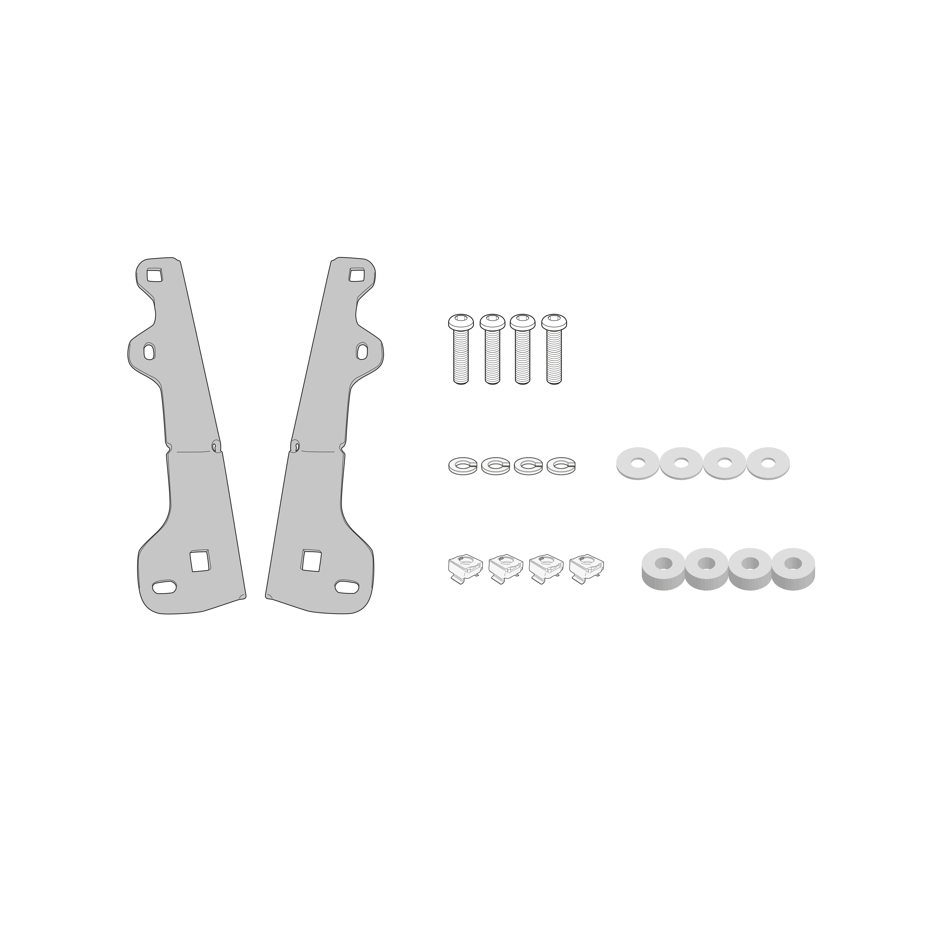 Sistema di fissaggio per cupolini GIVI D5129KIT