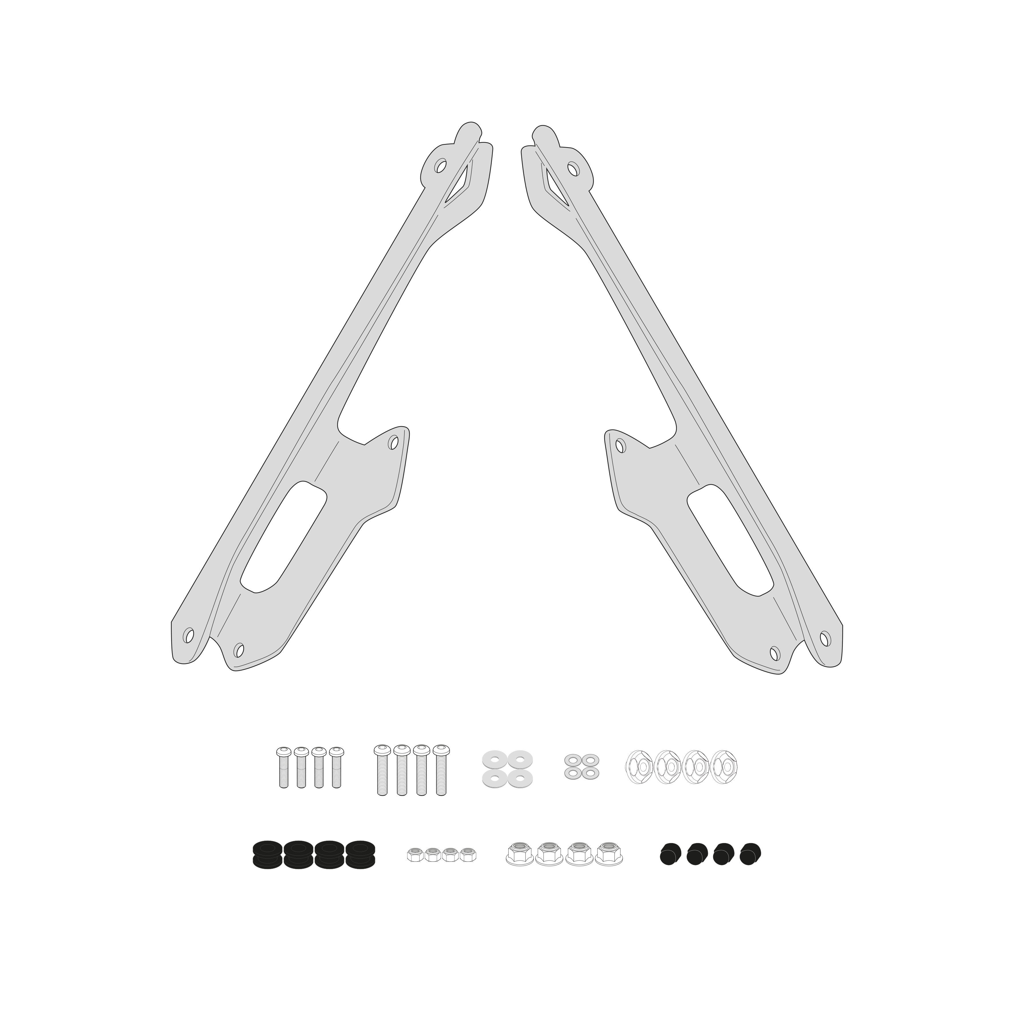 Sistema di fissaggio per cupolini GIVI D5142KIT