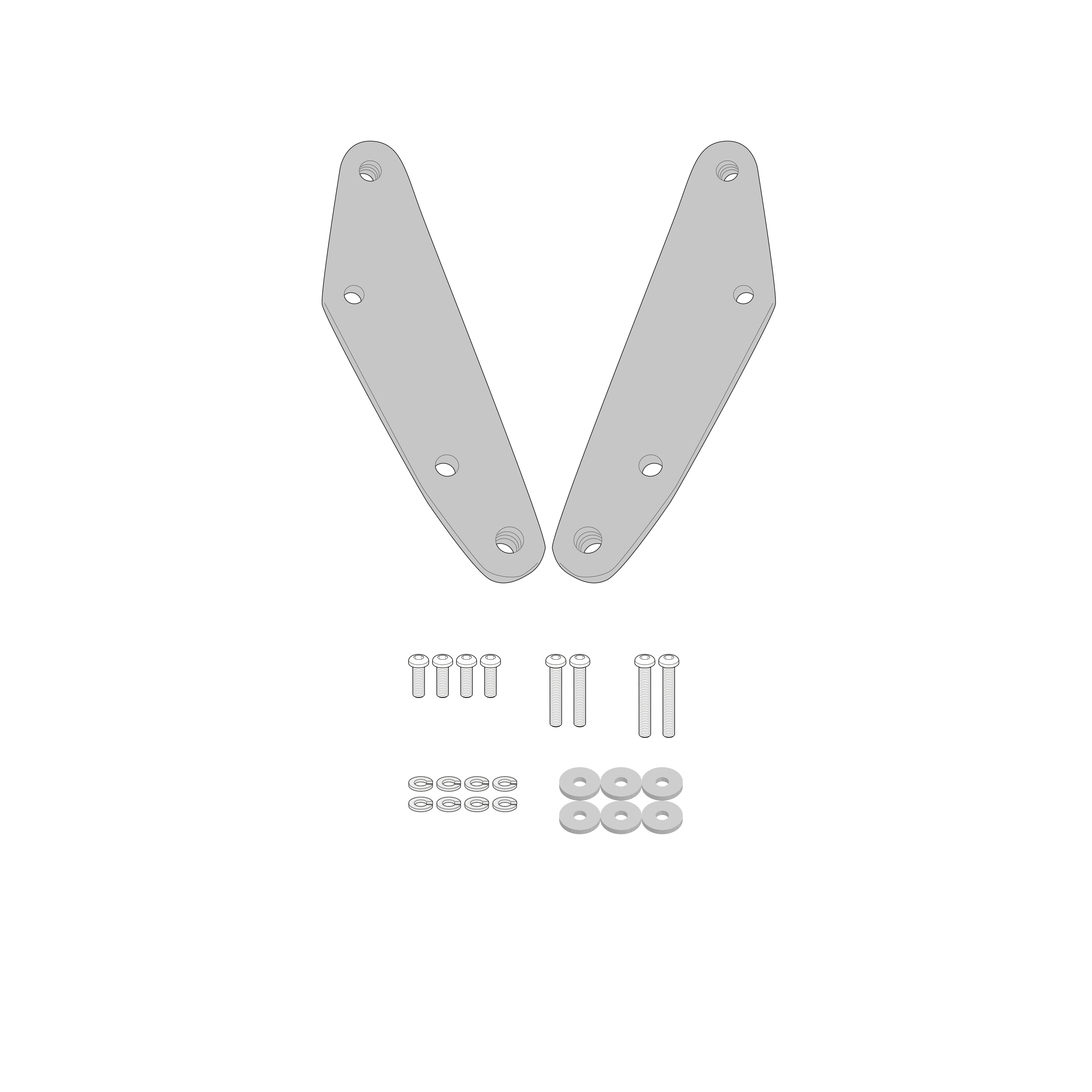 Sistema di fissaggio per cupolini GIVI D6112KIT