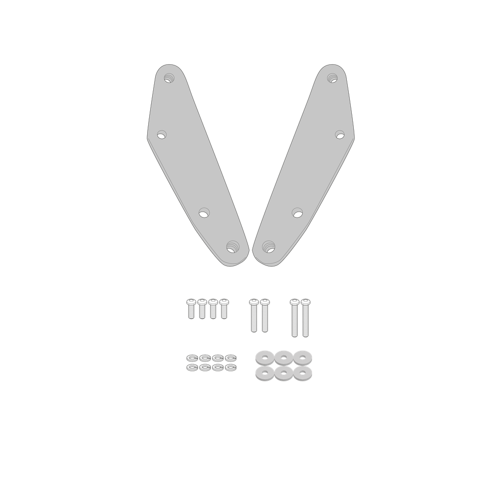 Sistema di fissaggio per cupolini GIVI D6112KIT