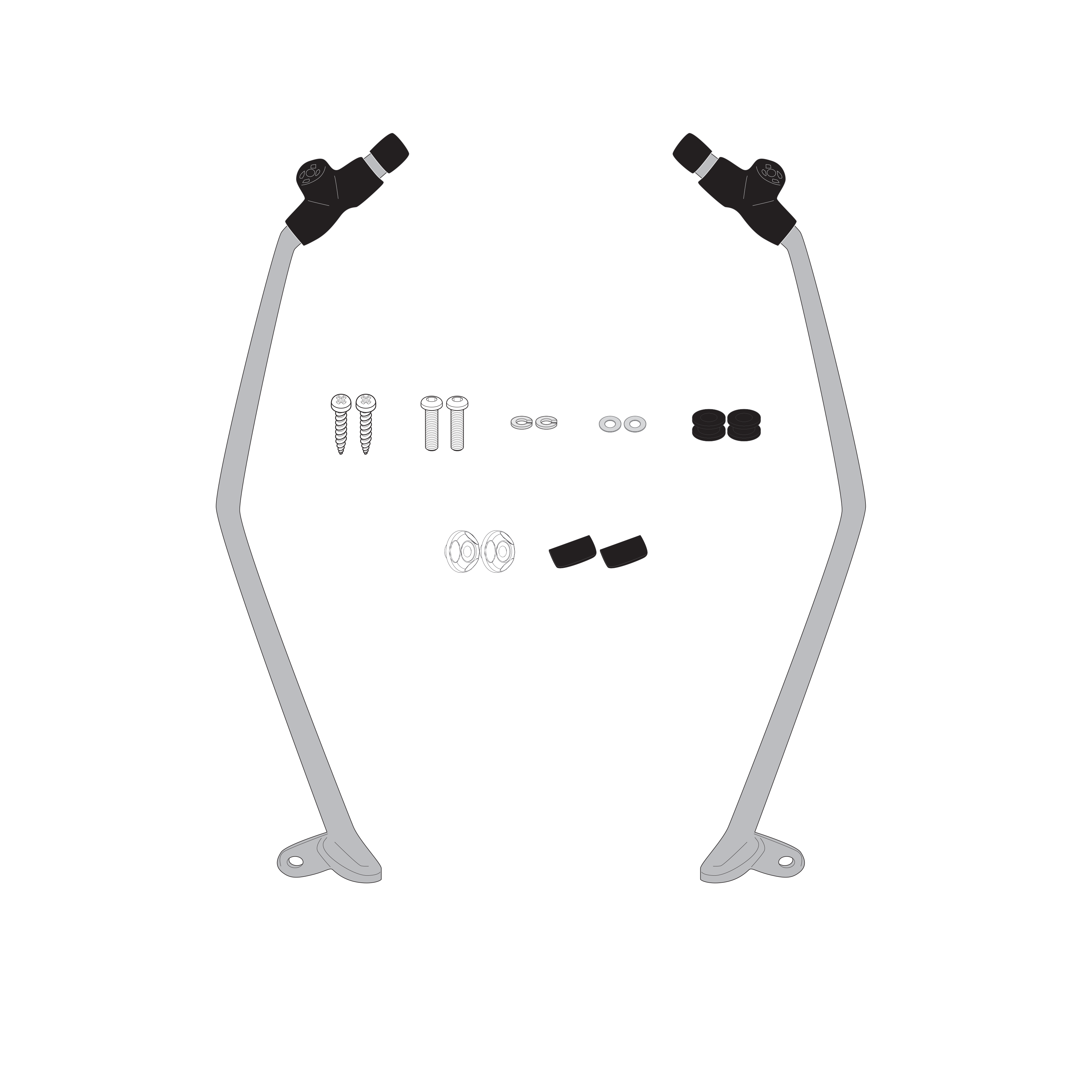 Sistema di fissaggio per cupolini GIVI D6115KIT