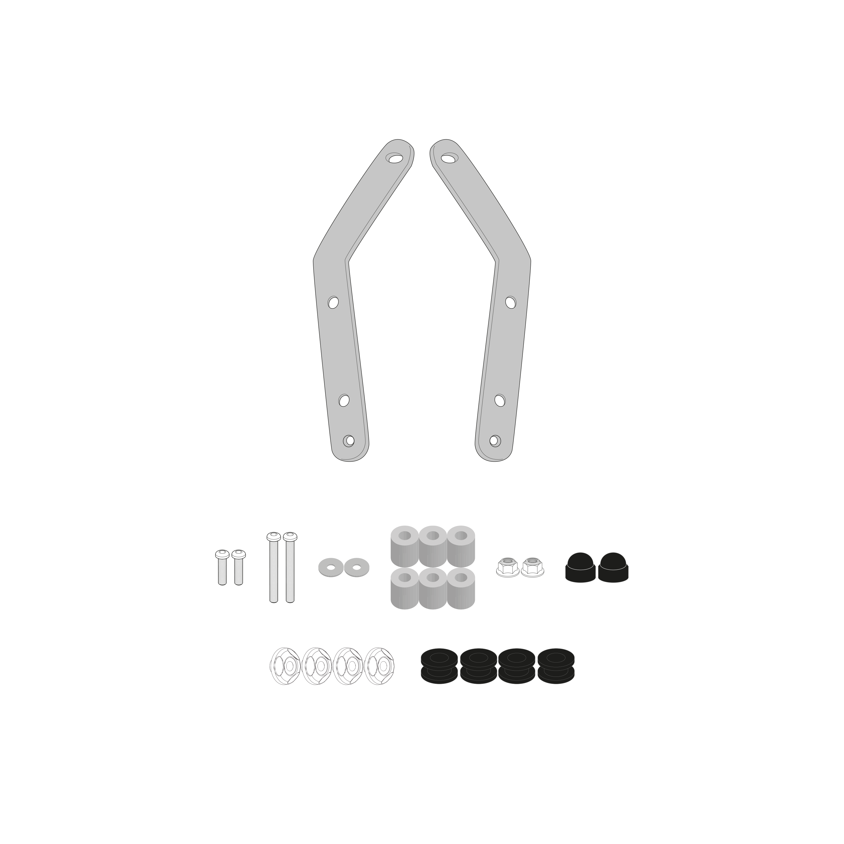 Sistema di fissaggio per cupolini GIVI D6121KIT