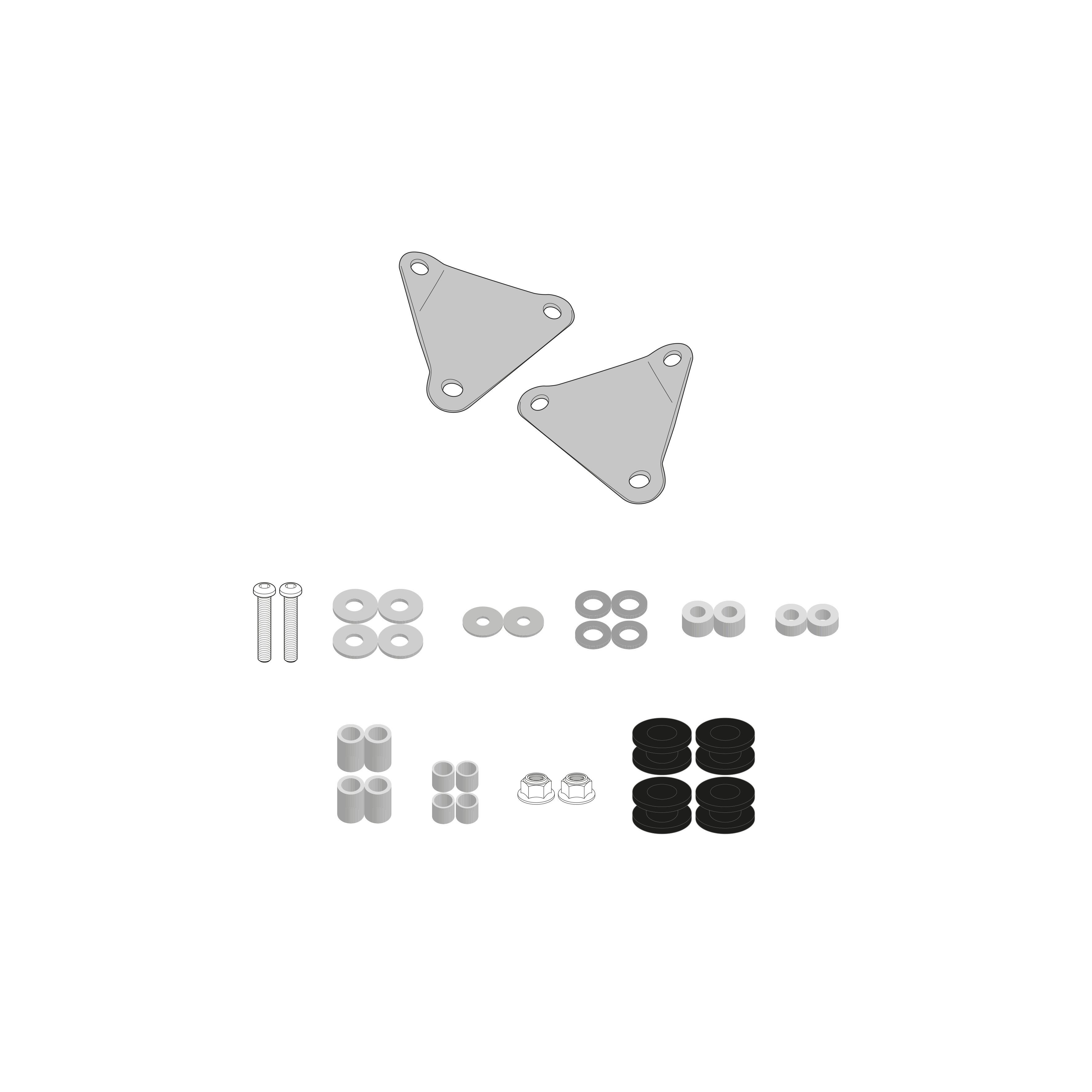 Sistema di fissaggio per cupolini GIVI D6126KIT
