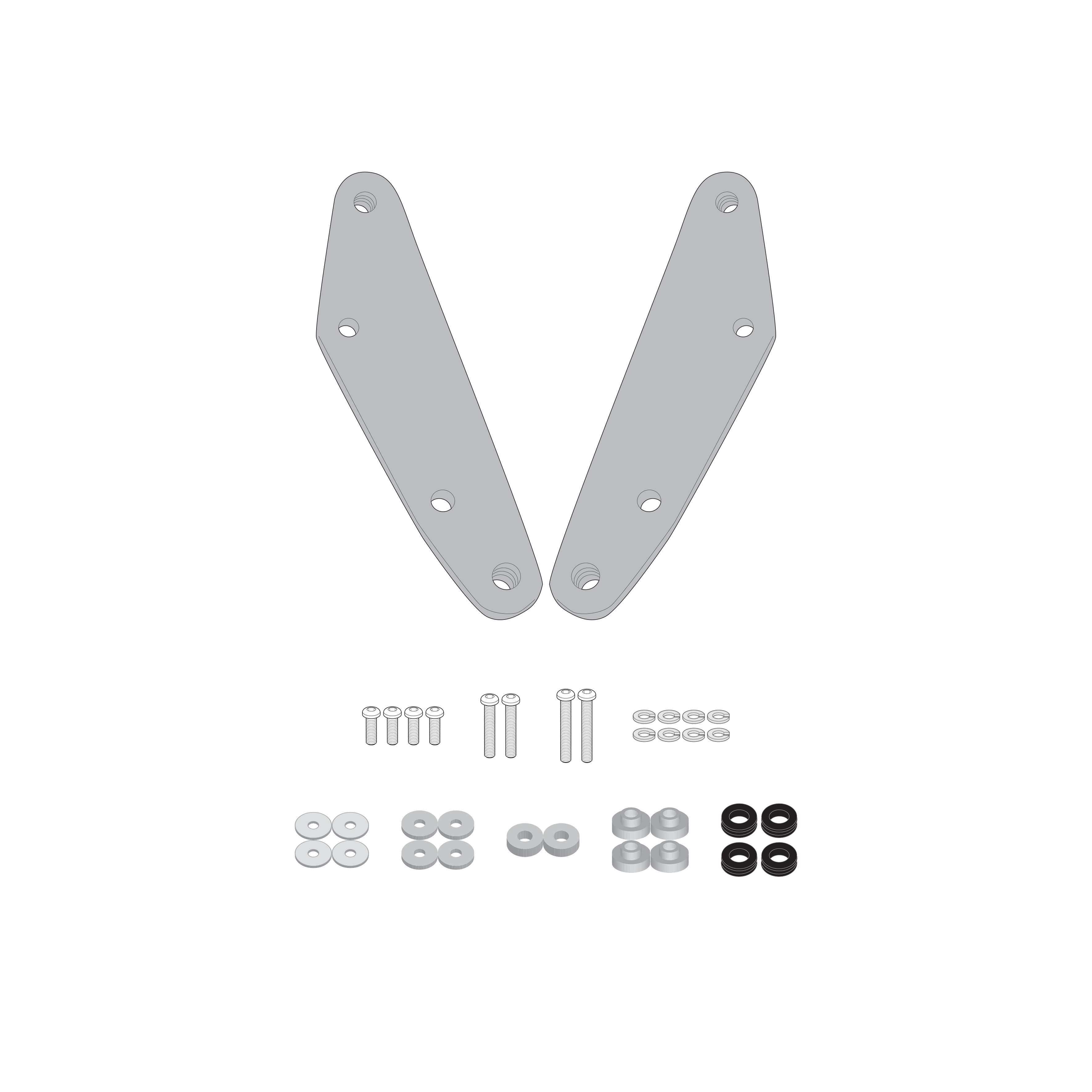 Sistema di fissaggio per cupolini GIVI D6128KIT