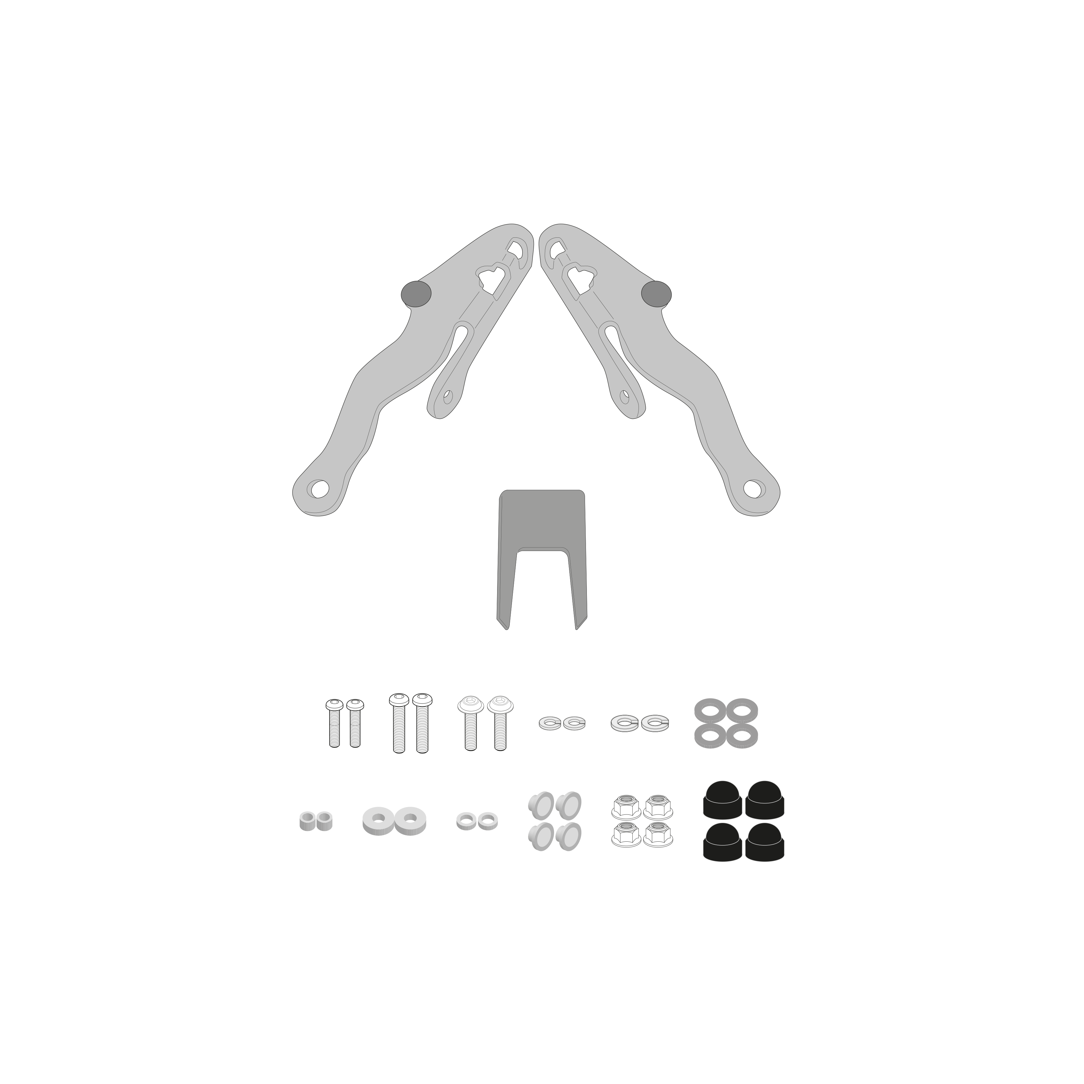 Sistema di fissaggio per cupolini GIVI D7717KIT