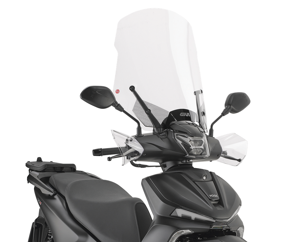 Parabrezza windscreen screen mounted-on givi GIVI D9265ST montato su Voge SR 16 125 (25)