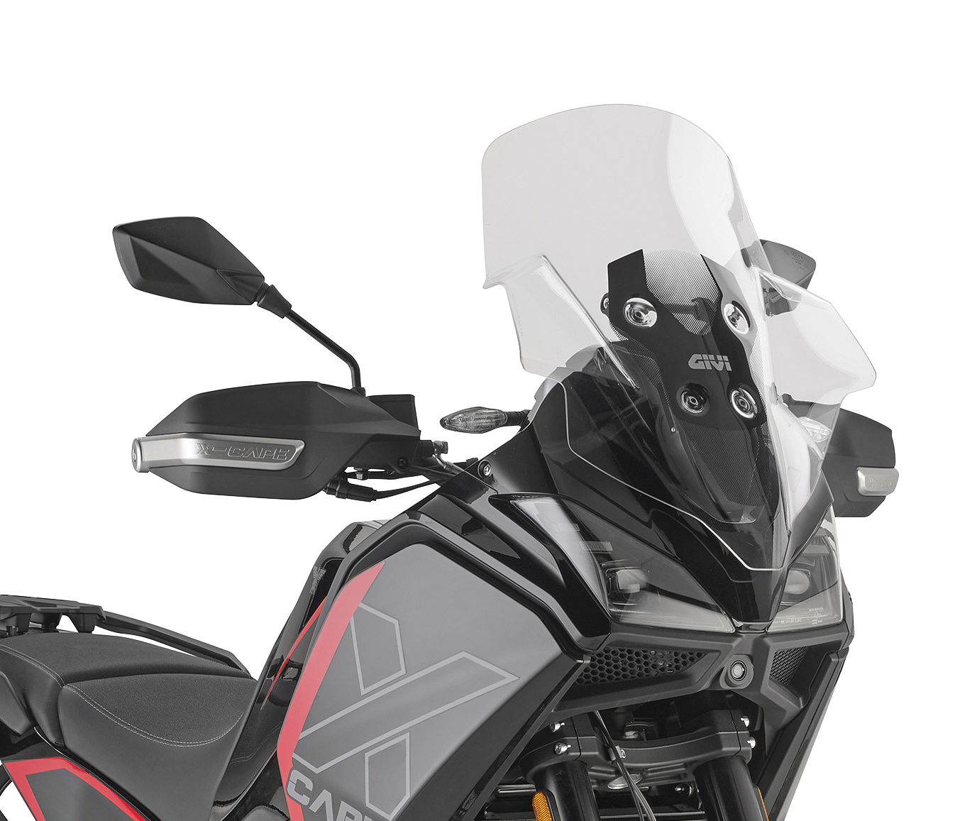 Parabrezza windscreen screen mounted-on givi GIVI D9352ST montato su Moto Morini X-Cape 700 (25)