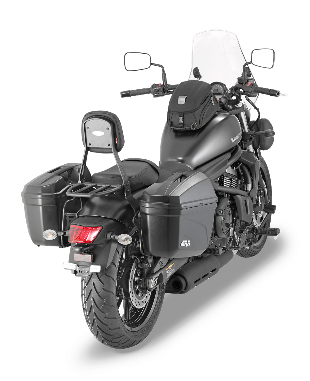 Valigie Laterali GIVI E22 montato con PL4115 su Kawasaki Vulcan S 650 (15)