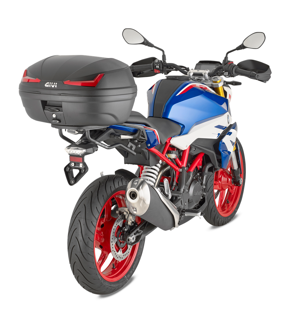 Bauletto GIVI E455N montato con SR5125 su Bmw G 310 R (17)