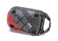 EA114GRB Borsa cargo rullo da sella o portapacchi, impermeabile, 30 lt, grafica grigio e rosso