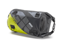 EA114GYB Borsa cargo rullo da sella o portapacchi, impermeabile, 30 lt, grafica grigio e giallo