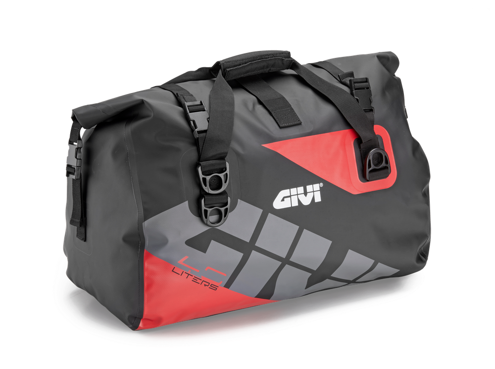 EA115GRB Borsa cargo da sella impermeabile, 40 lt, grafica grigio e rosso