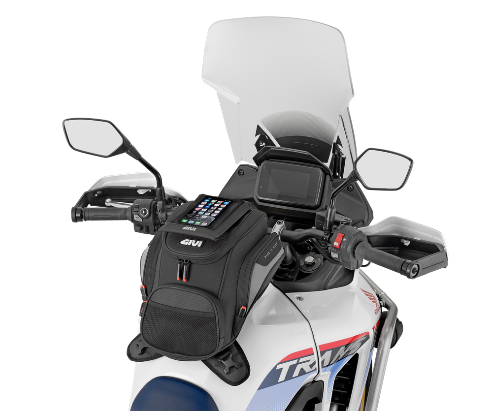 EASY06 Borsa da serbatoio magnetica montata su Honda XL 750 Transalp (25)