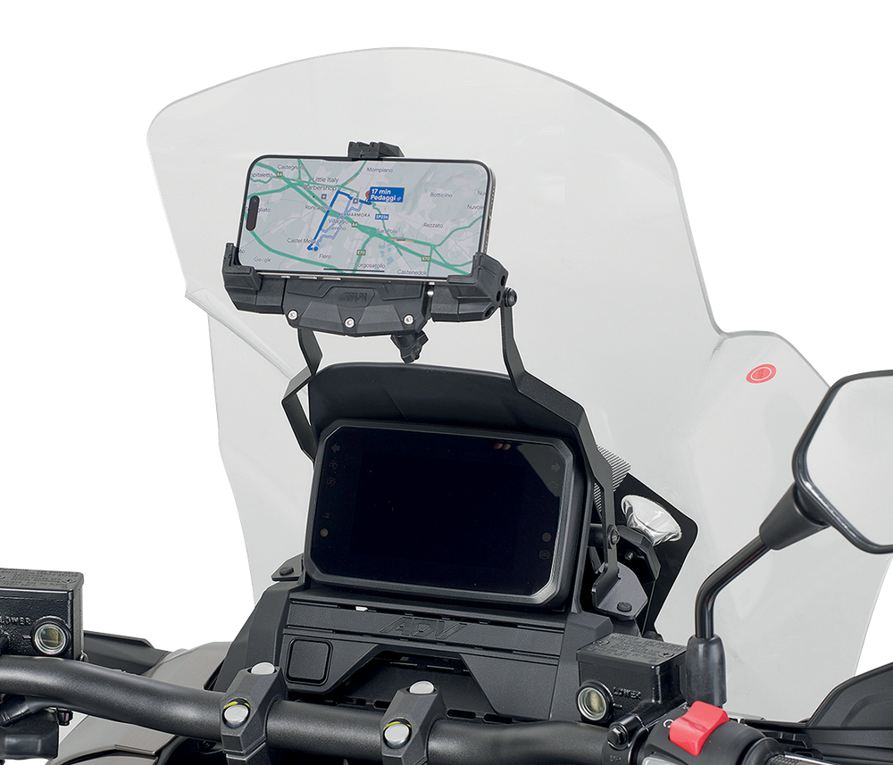 Sistema di fissaggio per Porta Smartphone universale universal-smartphone-holder-mounting-system mounted GIVI FB1197
