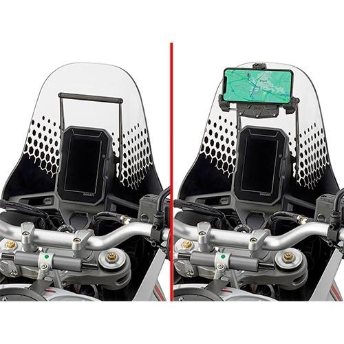 Sistema di fissaggio per Porta Smartphone universale universal-smartphone-holder-mounting-system 2img GIVI FB7414