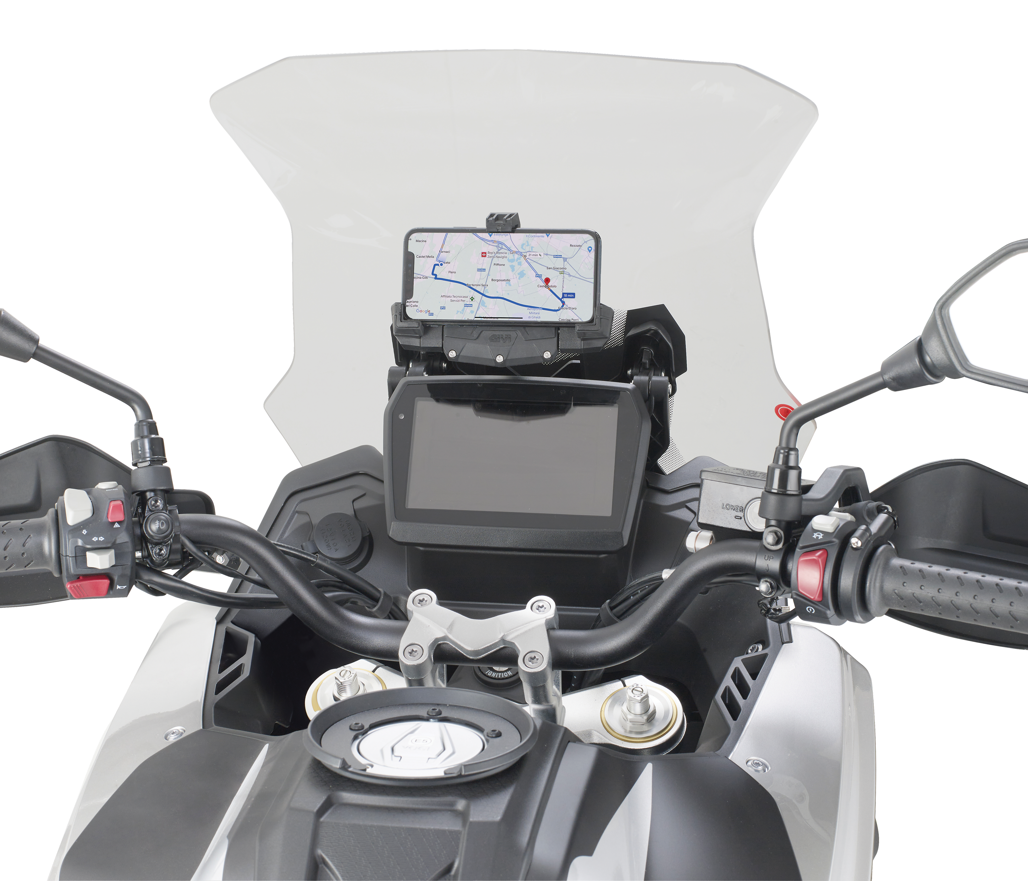 Sistema di fissaggio per Porta Smartphone universale universal-smartphone-holder-mounting-system GIVI FB9257