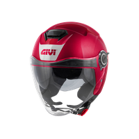 Casco GIVI JET 12.5 SOLID COLOR (Metallo opaco bordeaux); codice articolo: H125BR366; immagine still-life trequarti sinistra