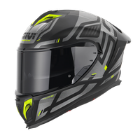 Casco GIVI INTEGRALE 50.3 QUASAR (Nero opaco / titanio / giallo); codice articolo: H503FQSBY; immagine still-life trequarti sinistra