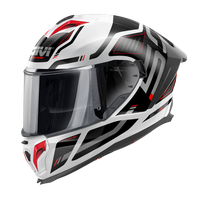 Casco GIVI INTEGRALE 50.3 QUASAR (Bianco / nero / rosso); codice articolo: H503FQSWR; immagine still-life trequarti sinistra