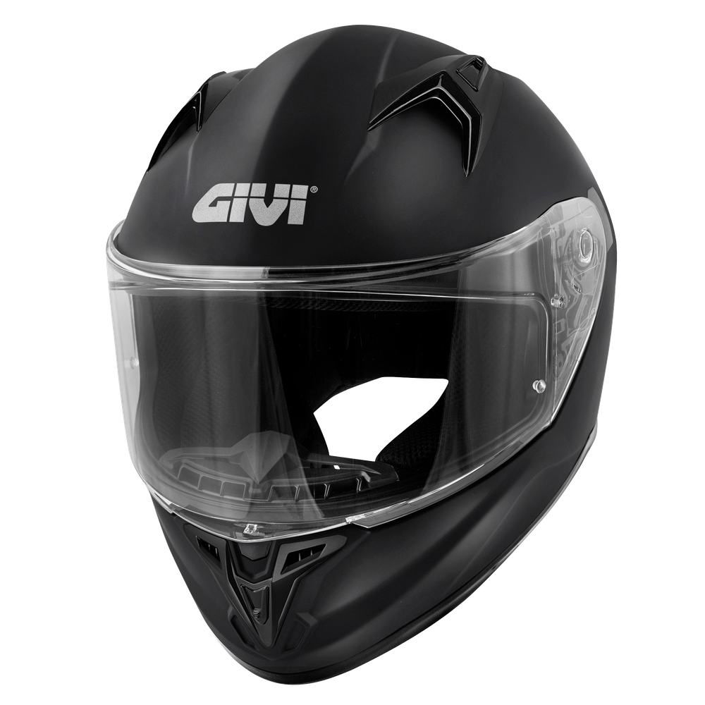 Casco GIVI INTEGRALE 50.7 EVO SOLID COLOR (Nero opaco); codice articolo: H507SN900; immagine still-life trequarti sinistra