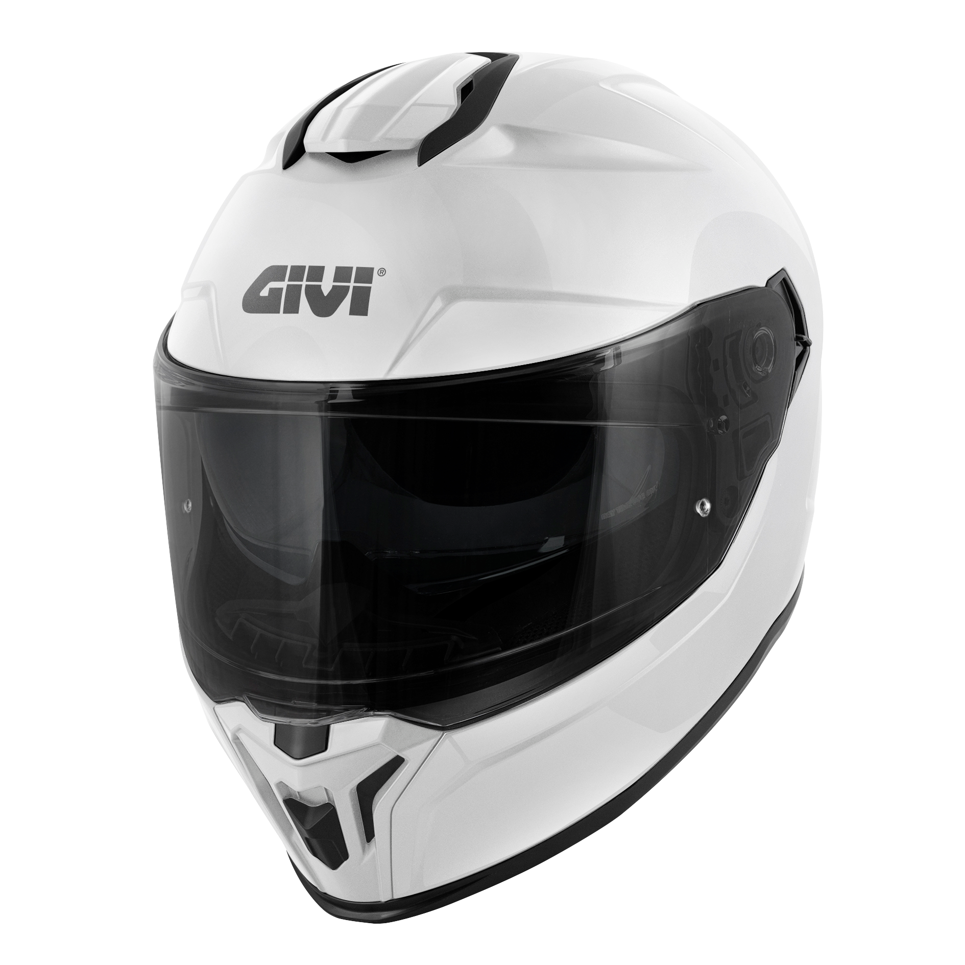 Casco GIVI INTEGRALE 55.1 SOLID COLOR (Bianco); codice articolo: H551BB910; immagine still-life trequarti sinistra