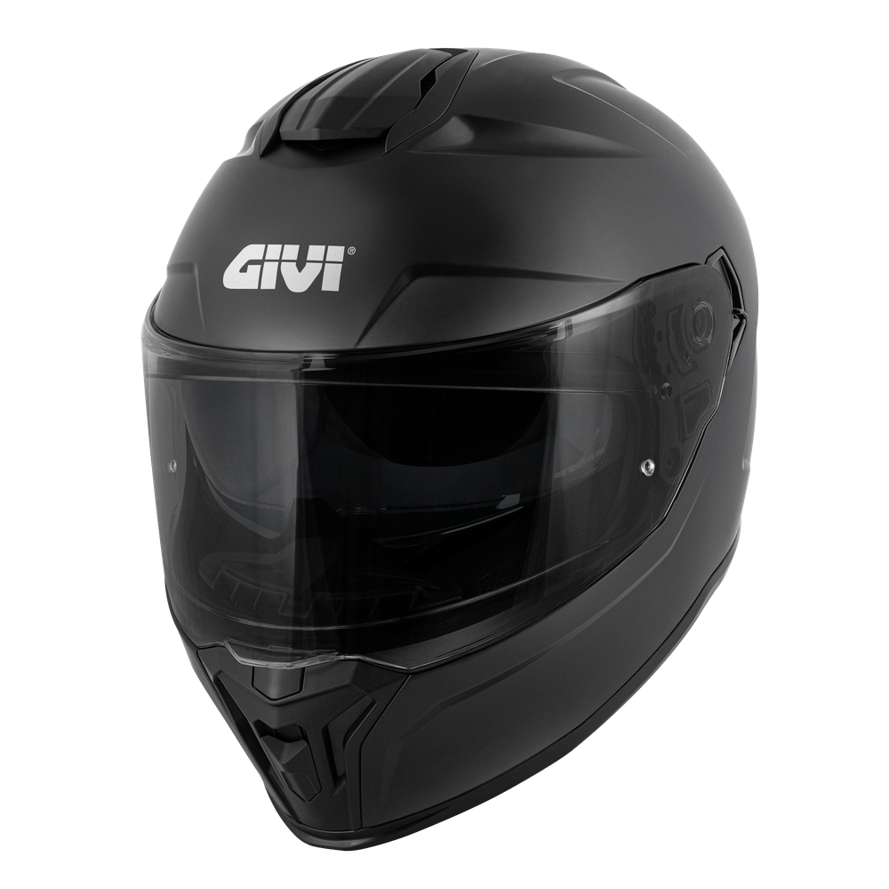 Casco GIVI INTEGRALE 55.1 SOLID COLOR (Nero opaco); codice articolo: H551BN900; immagine still-life trequarti sinistra