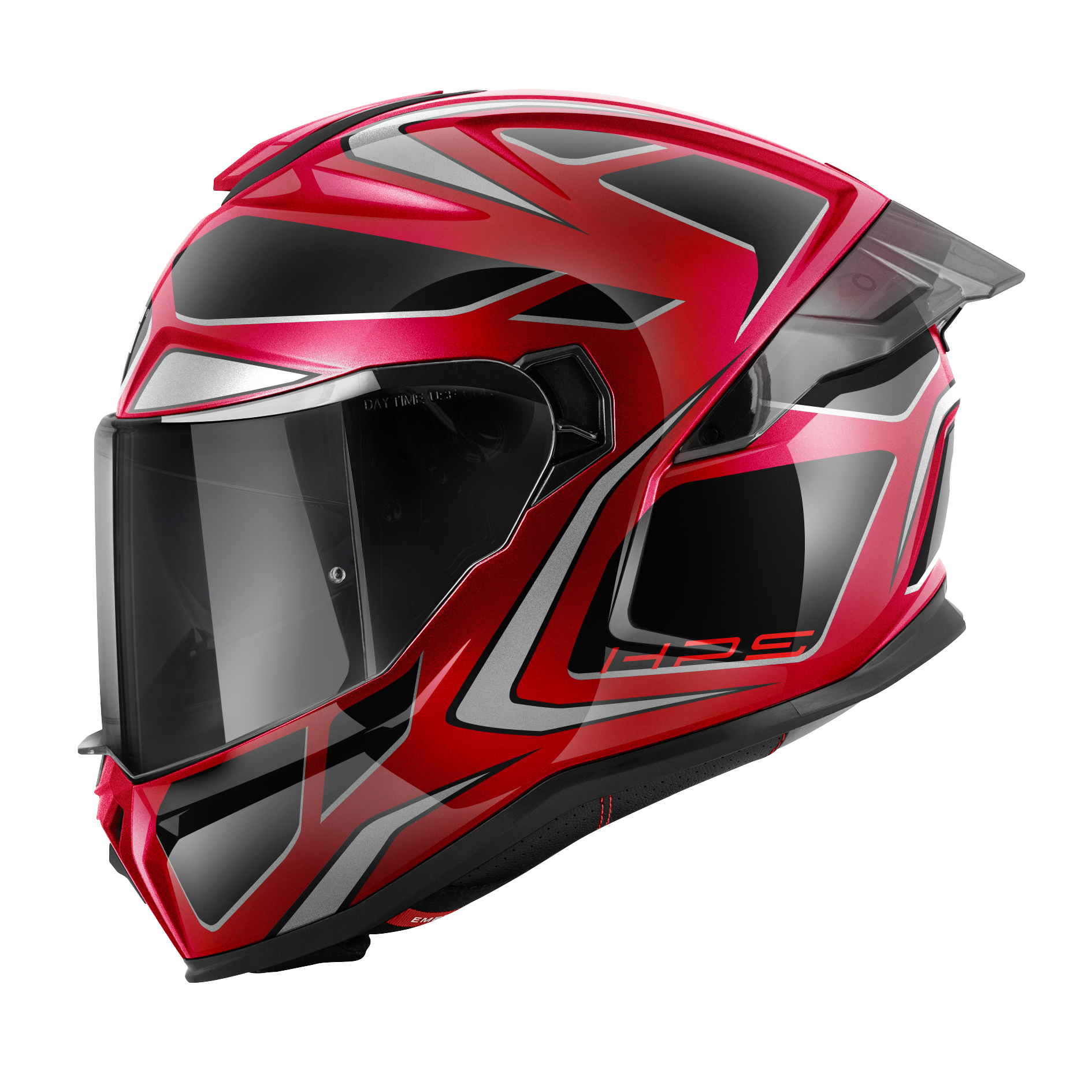 Helmet INTEGRALE 55.1 ZEPHIR (Metal burgundy / black / silver / red) GIVI article code: H551FZPXB; image still-life side left