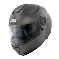 Casco GIVI FLIP-UP X26 SOLID COLOR (Titanio opaco); codice articolo: HX26BG768; immagine still-life trequarti sinistra