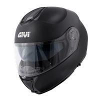 Casco GIVI FLIP-UP X26 SOLID COLOR (Nero opaco); codice articolo: HX26BN900; immagine still-life trequarti sinistra
