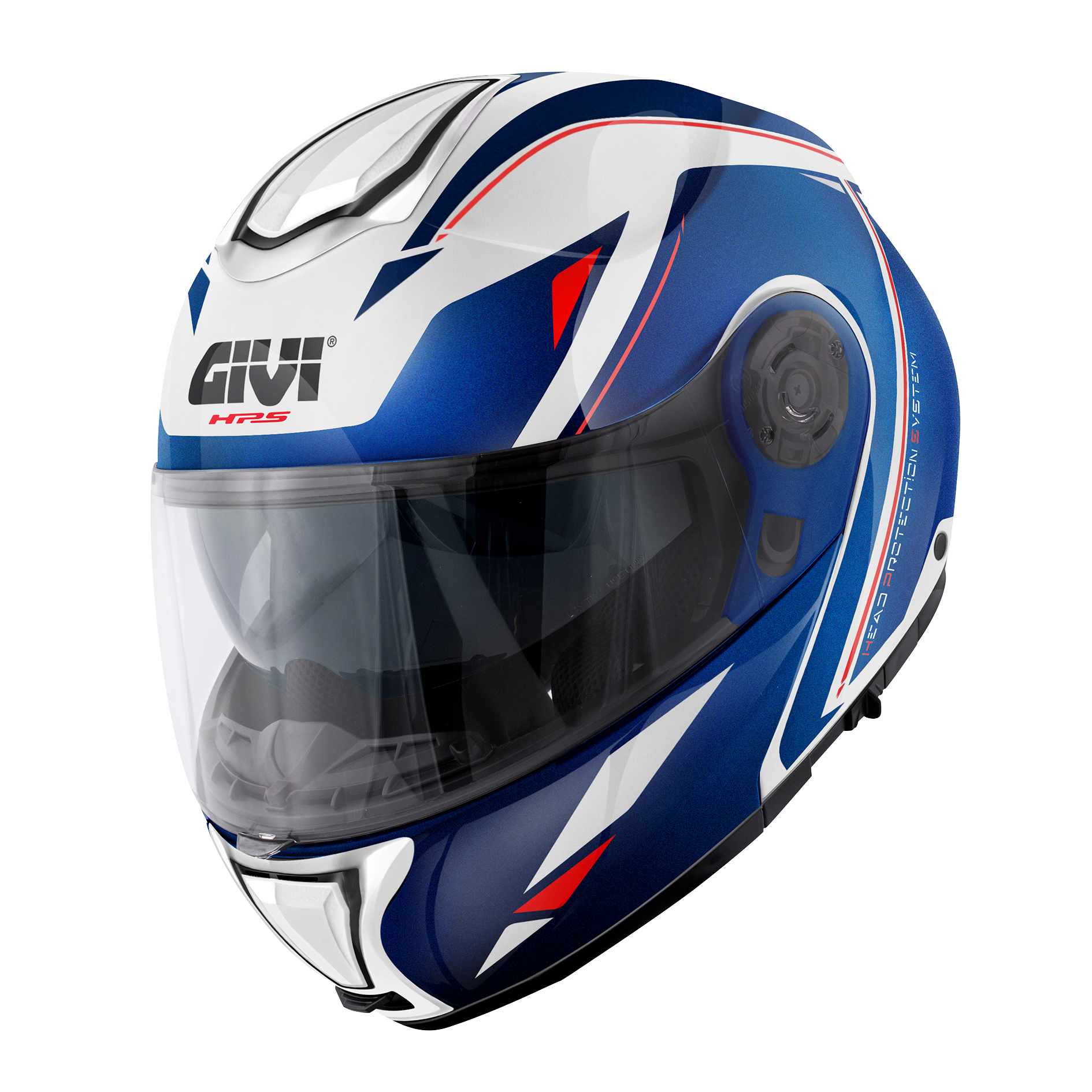 Casco GIVI FLIP-UP X26 SQUARE (Metallo bianco); codice articolo: HX26FQRWL; immagine still-life trequarti sinistra