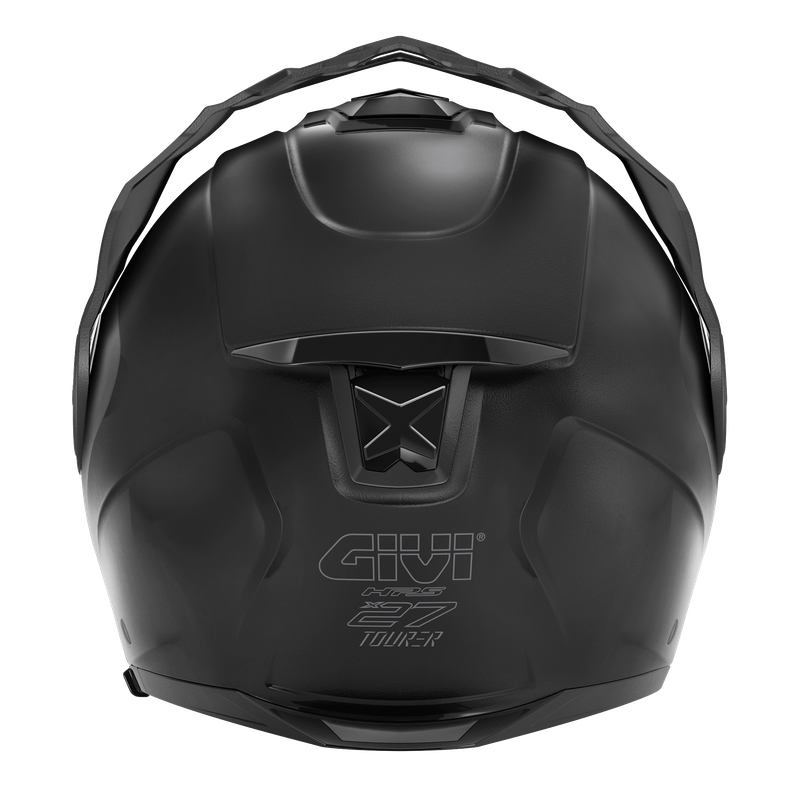 Helmet FLIP-UP X27 TOURER SOLID COLOR (Matt black) GIVI article code: HX27SN900; image still-life back