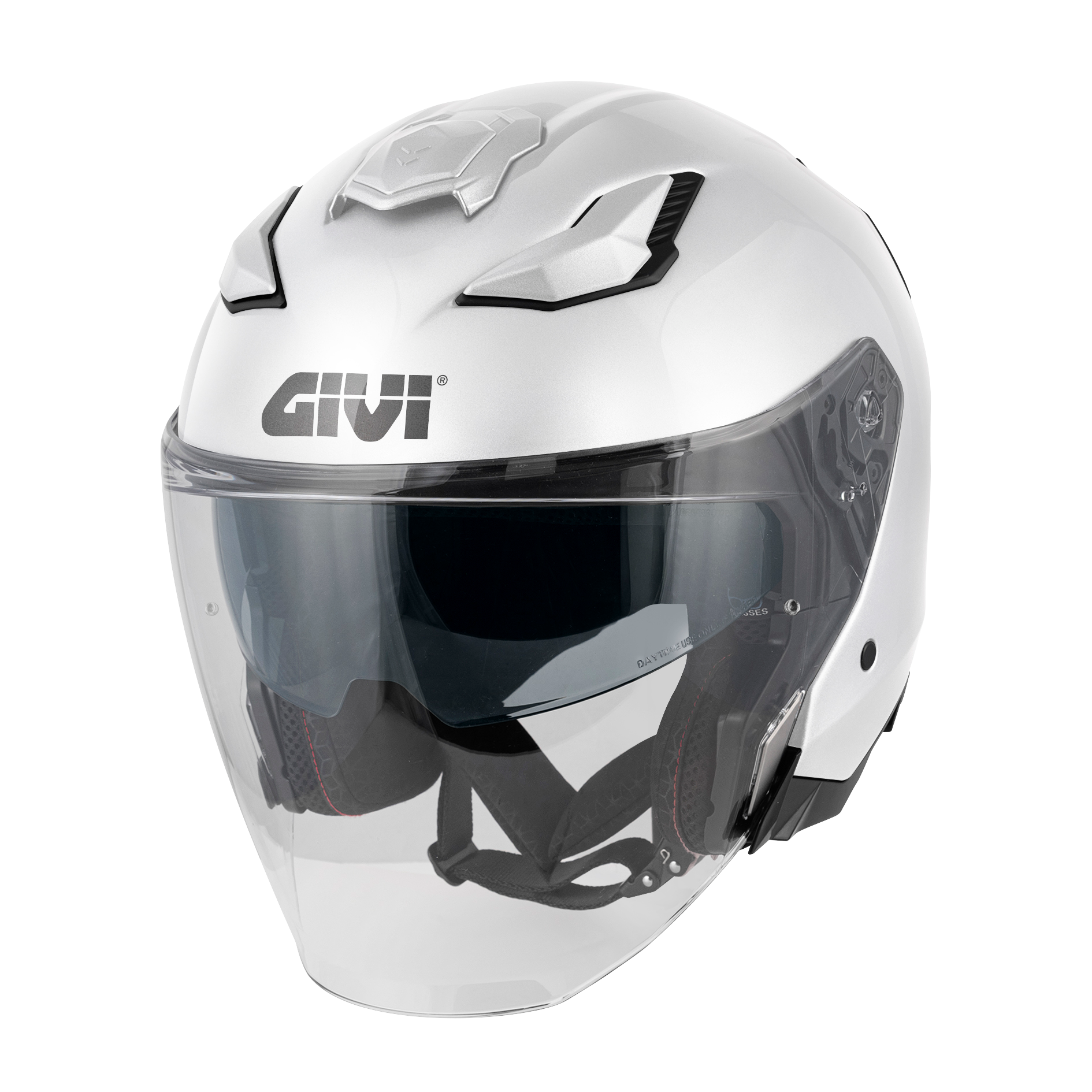 Casco GIVI JET X31 SOLID COLOR (Bianco); codice articolo: HX31BB910; immagine still-life trequarti sinistra